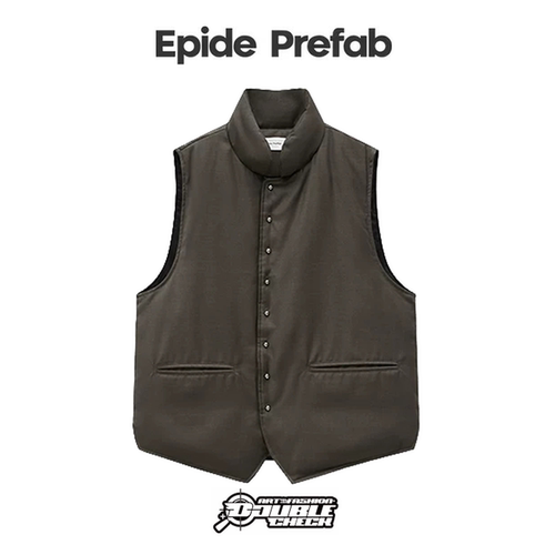 【Epide Prefab】Jockey vest骑师马甲蓬松感90鹅绒灰色背心外套