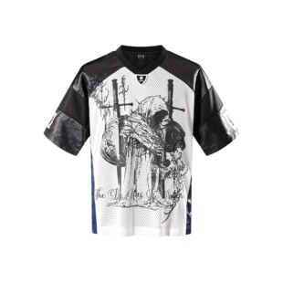 【官方正品】TheBoyHasNoPatience TBHNP骑士印花橄榄球服短袖