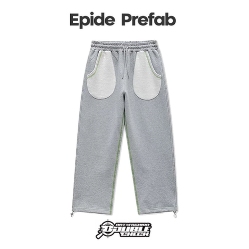 EpidePrefab撞色拼接宽松卫裤