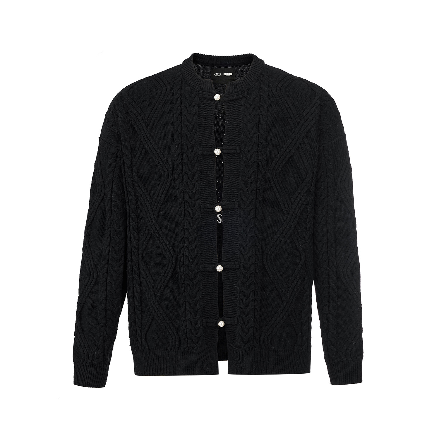 GOODBRAND珍珠唐装开衫毛衣