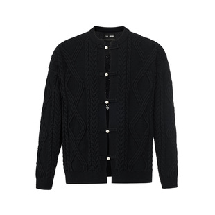 25FW GOODBRAND 珍珠唐装 绞花轻奢开衫 男女同款 毛衣 官方正品