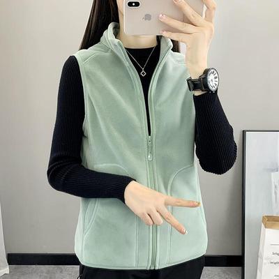 抓绒衣女秋冬季2025新款加绒加厚外套保暖摇粒绒百搭休闲立领马甲