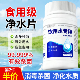 饮用水净水片户外净化水药片野外生存消毒片水井水消毒粉漂白食用