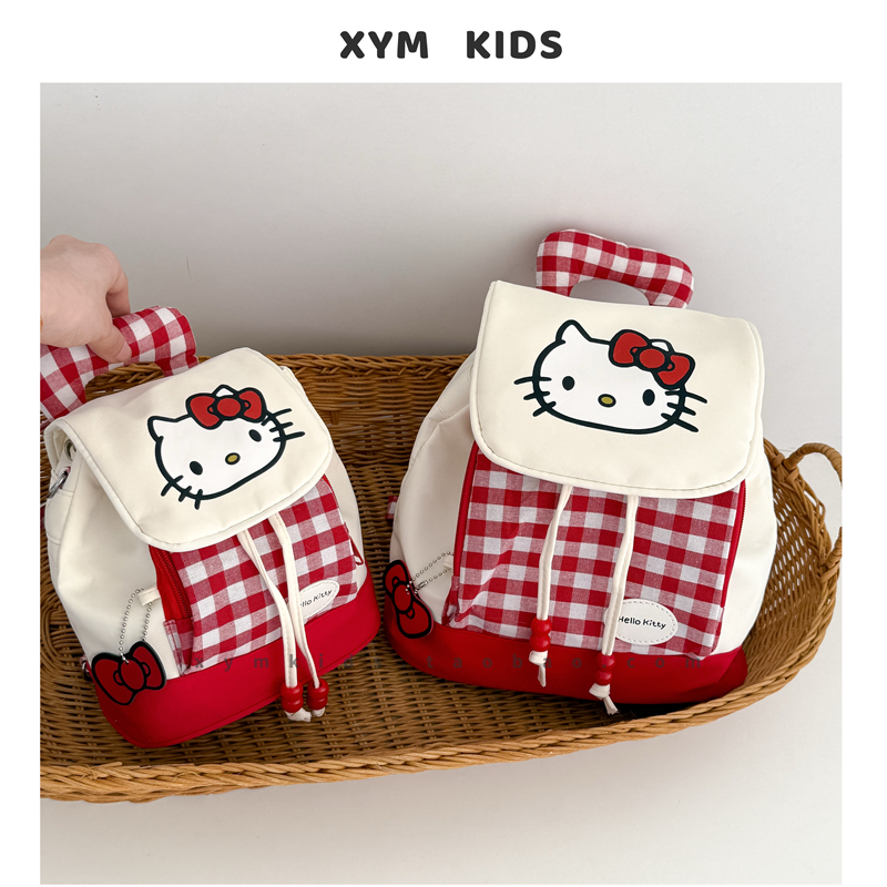 2025款红格子Kitty儿童可爱背包