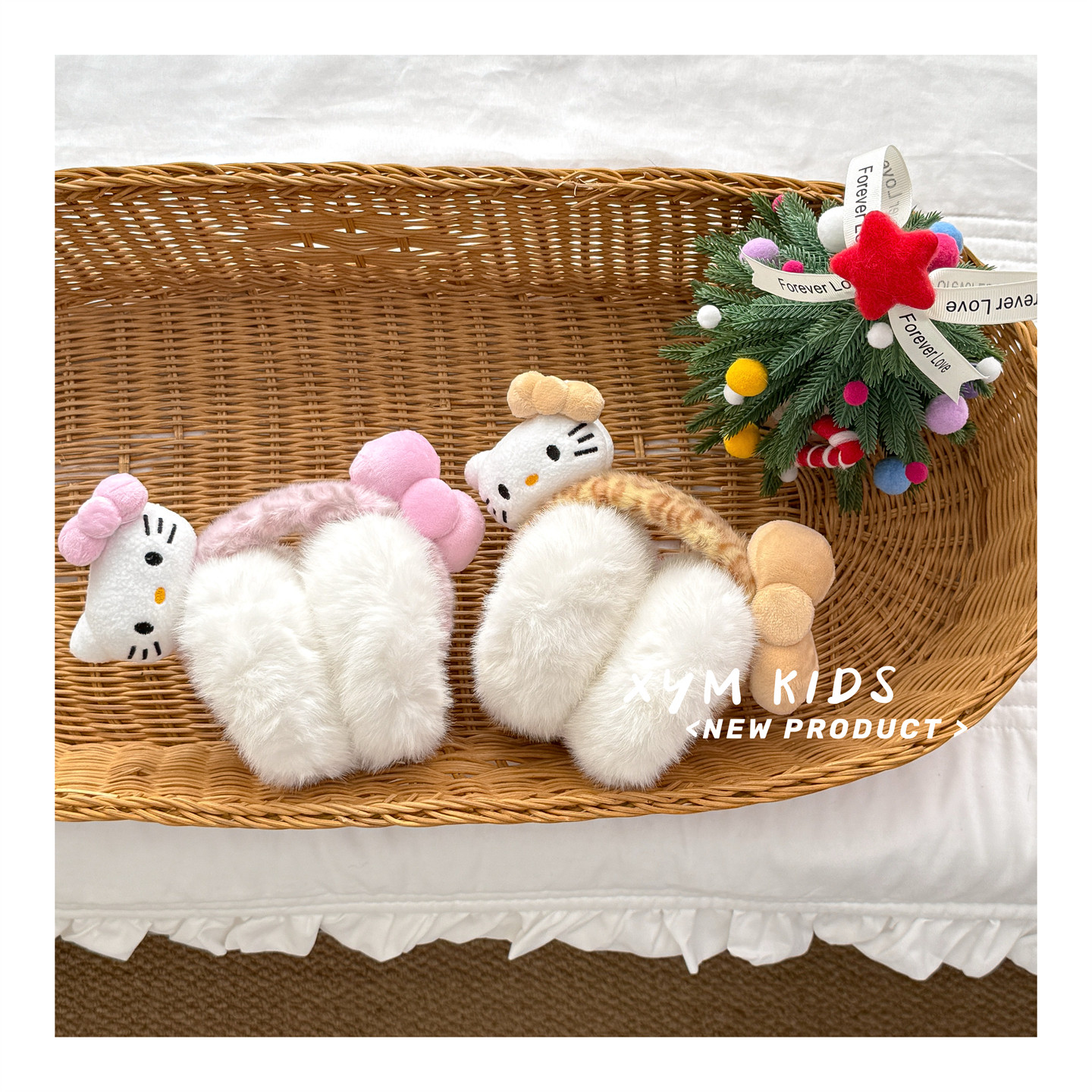 可折叠~奶乎乎KT豹纹儿童耳暖