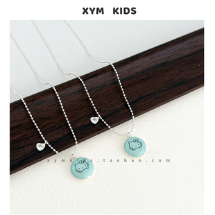 baby蓝凯蒂猫儿童项链女宝宝可爱Kitty颈链高保色锁骨链女童饰品