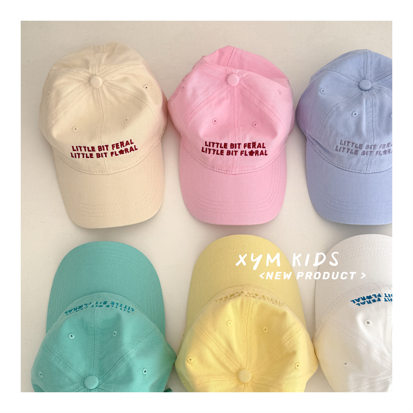 马卡龙色~2026韩国儿童棒球帽字母刺绣鸭舌帽男女童户外遮阳帽潮