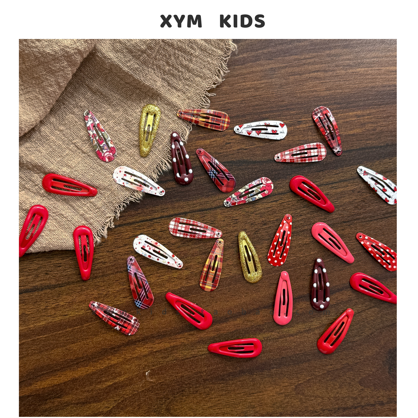 红色风潮~圣诞新年红宝宝发夹