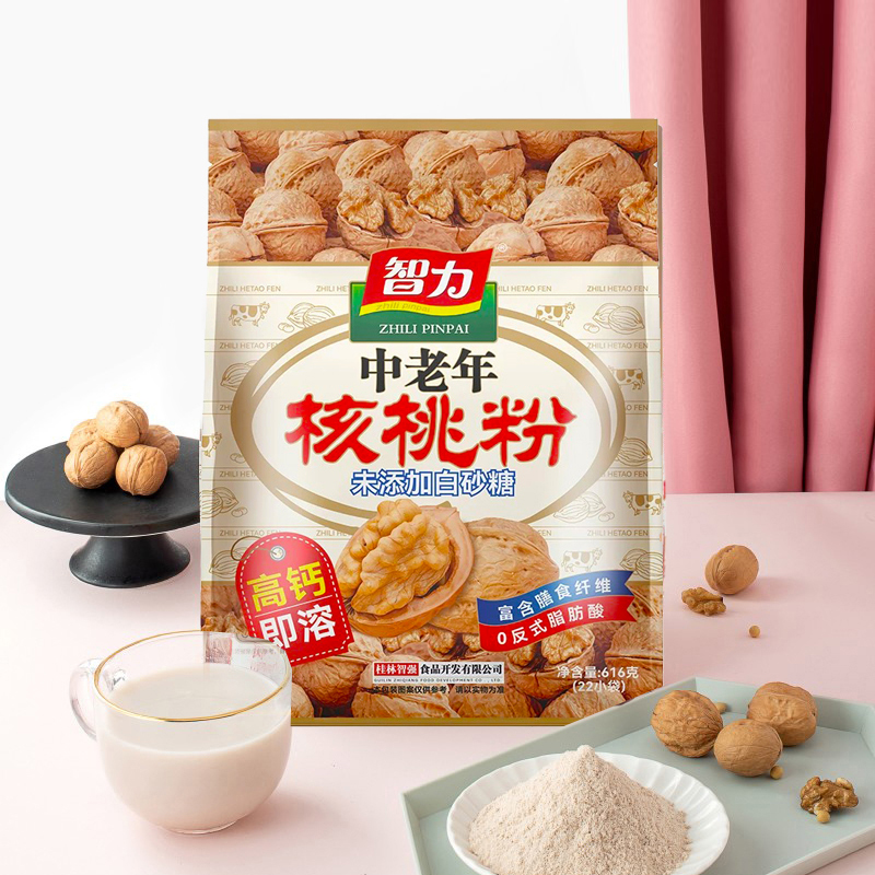 智力牛奶加钙核桃粉老人学生白领