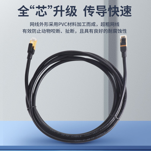 2米双屏蔽cat8高速网线
