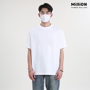 230克潮 商务健身半袖 白色纯棉短袖 男新疆精梳棉圆领白T黑色打底衫