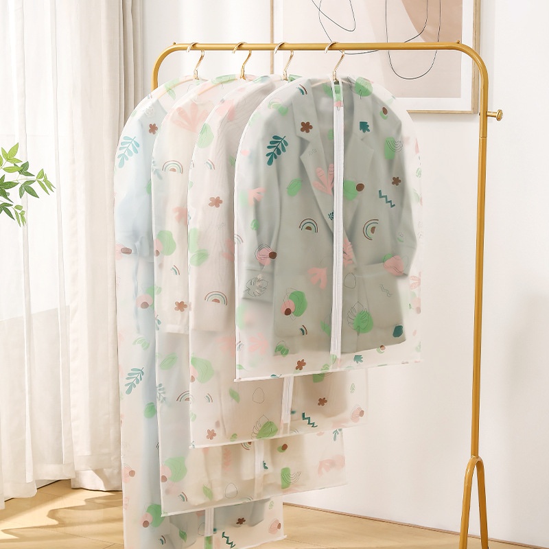 工厂peva衣服套平面衣服防尘罩拉链防尘防潮衣物收纳袋居家
