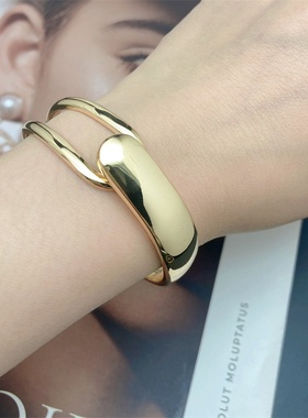 简约时尚OL通勤手镯 合金电镀水滴臂环 跨境现货亚马逊Bracelet