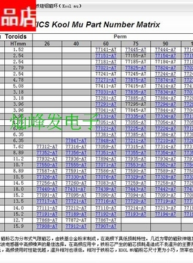 进口美国MAGNEITCS铁硅铝磁环77120-A7 体积16.5X10.2X6.35  125N