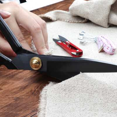 裁缝专用剪刀黑钢工业剪裁衣专业服装缝纫裁w布大剪刀9寸10寸12寸