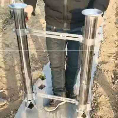 新栽苗神器双行栽菜机手动农q用播种机G施肥机移栽辣z椒苗通用种