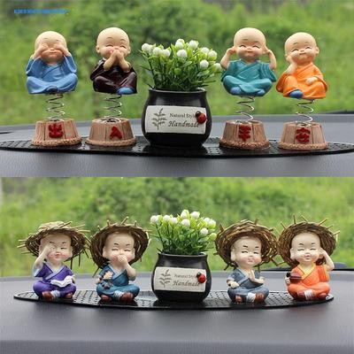 m淡定小和尚摆件摇头小和尚四不小和尚汽车摆件摇头车内饰品摆件