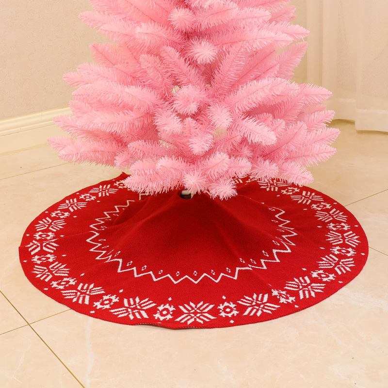 圣诞树裙长毛绒雪花围裙装饰品