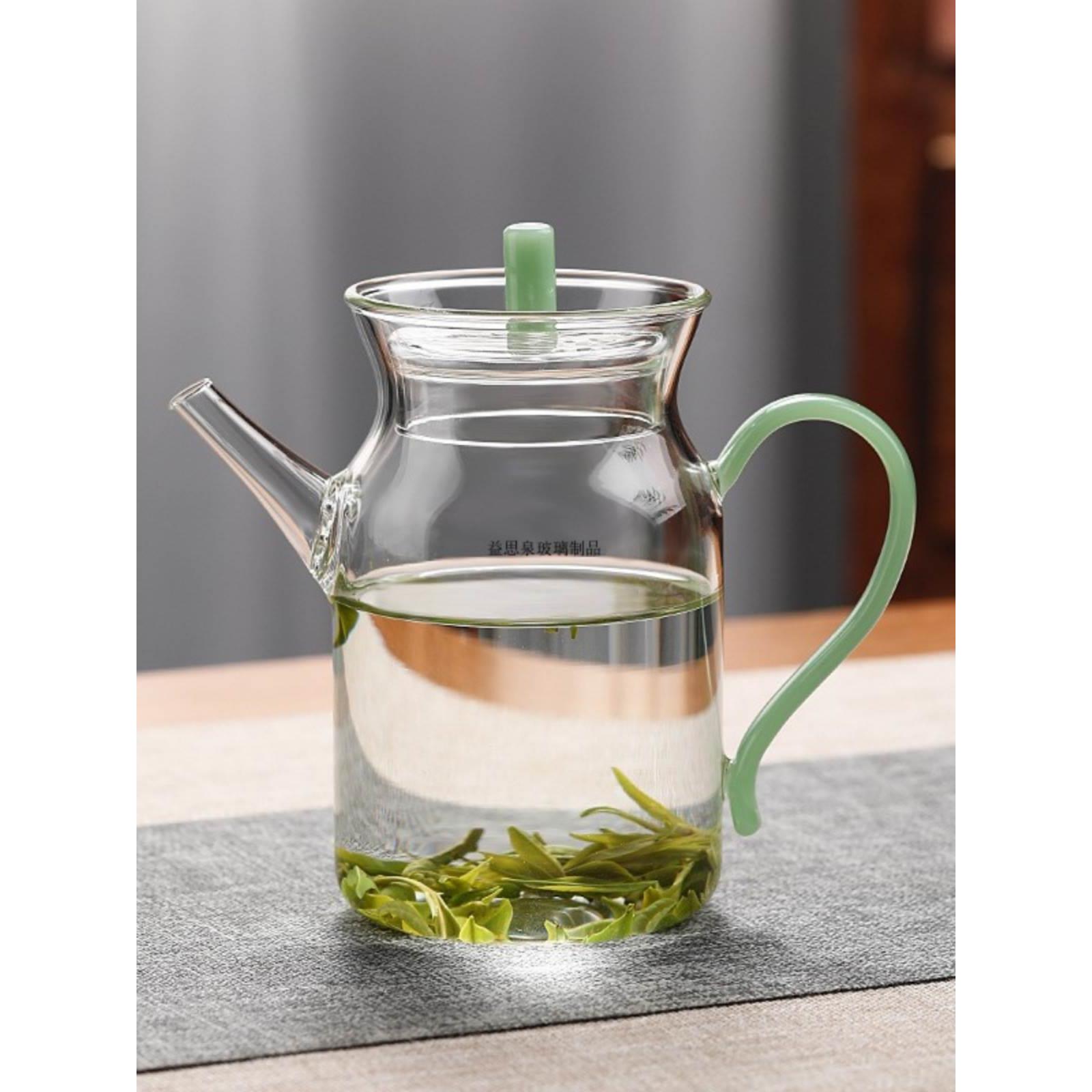 带过滤仿古宋茶壶日式执壶茶具泡绿红茶器透明带盖彩把小号手执壶