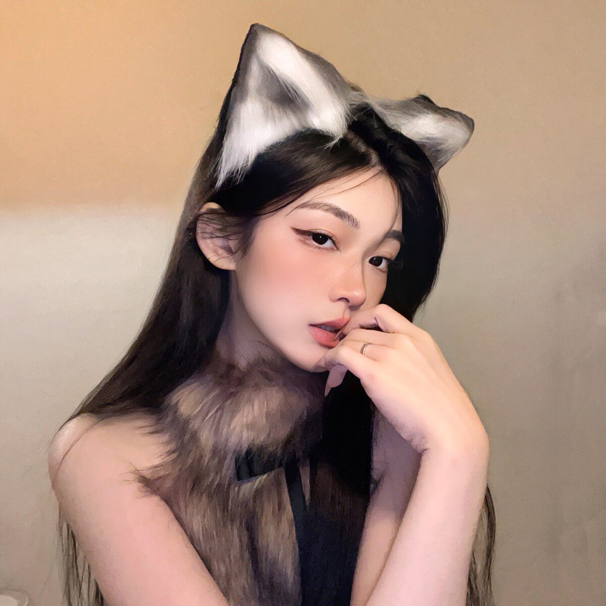 奇怪教母 猫耳朵头饰兽耳发夹发饰lolita狗发箍女发卡女仆装cos