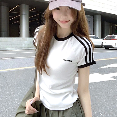 wassup辣妹修身显瘦短袖