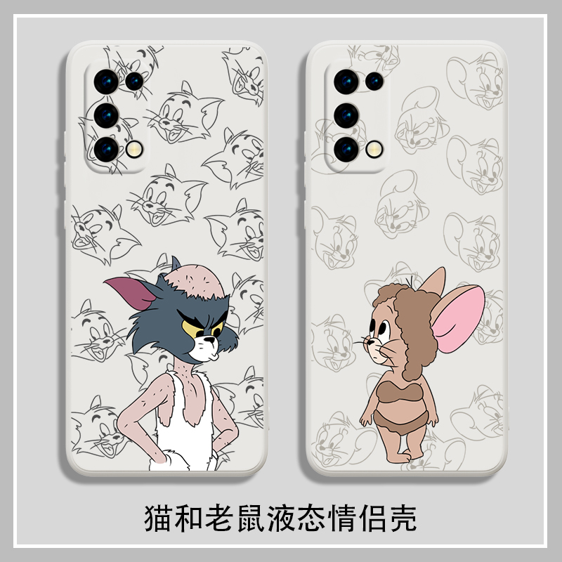 猫和老鼠oppo手机壳reno5适用7新款vivos15女6男iqoo9一加11情侣8卡通