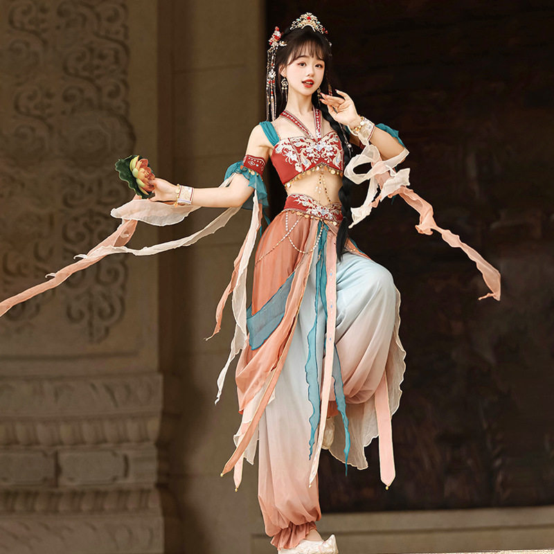 原创梵音汉服女中国风敦煌风西域风胸衣手袖灯笼裤套装9043,女装/女士精品,汉服套装,淘宝优惠券,粉丝福利购,淘宝优惠卷