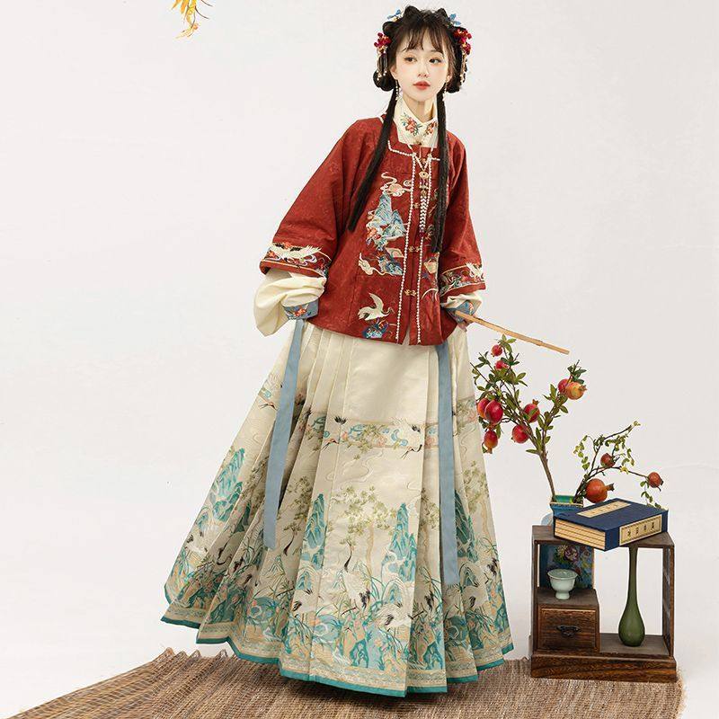 原创汉服女2025新款春秋明制妆花马面裙重工刺绣补服日常古风套装,女装/女士精品,汉服套装,淘宝优惠券,粉丝福利购,淘宝优惠卷