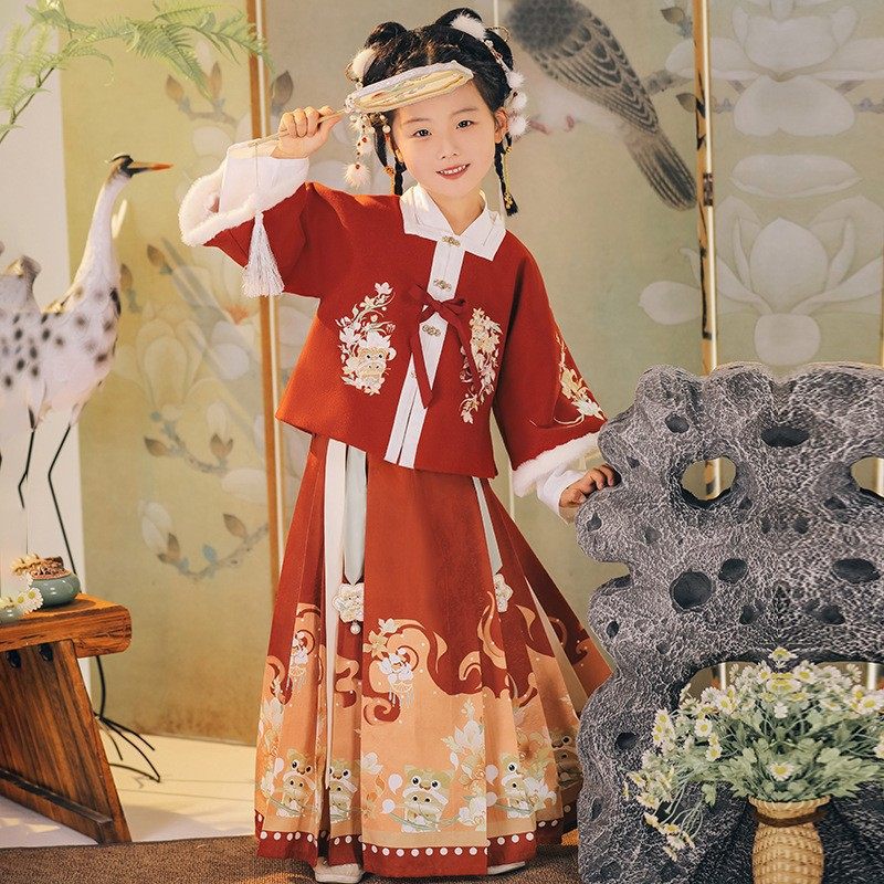 原创设计 虎团团女童汉服唐装中国风连衣裙表演演出服8424,女装/女士精品,汉服套装,淘宝优惠券,粉丝福利购,淘宝优惠卷