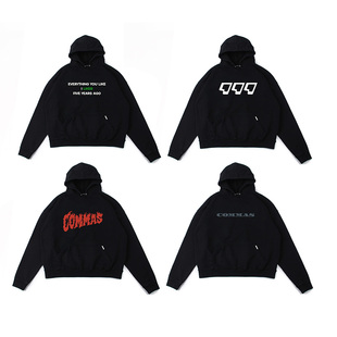 COMMAS原创国潮重磅连帽卫衣美式 街头宽松百搭上衣男高街潮流帽衫