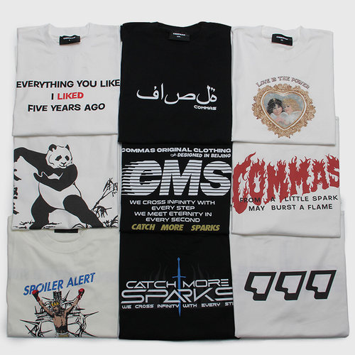 commas短袖美式男女高街