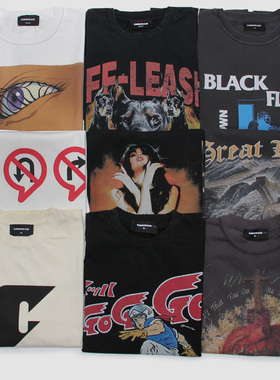 COMMAS NewVintage tee人物水洗做旧复古印花T恤合集街头重磅短袖