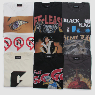 tee人物水洗做旧复古印花T恤合集街头重磅短袖 COMMAS NewVintage