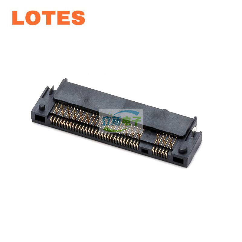 LOTES APCI0601连接器 M.2固态硬盘接口 H=2.15 B-KEY焊脚镀金G/F