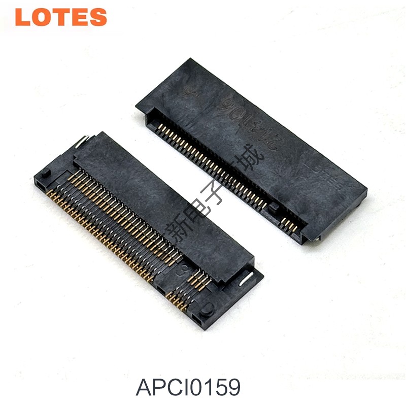 LOTES得意APCI0159 M.2固态硬盘接口 H=1.8 M-KEY 沉板式倒角让位
