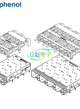 安费诺 SFP+ 1xN Cage（U77-CX61M-2081） With Light Pipe