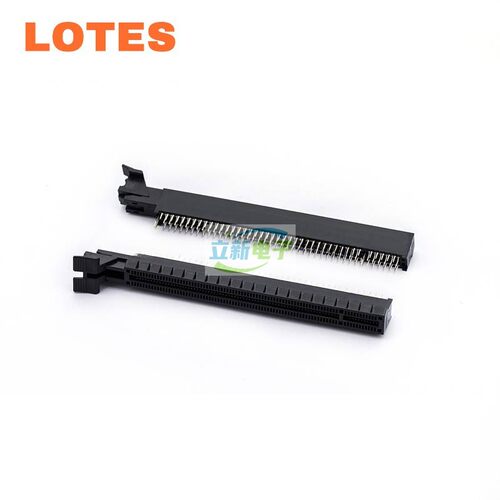 LOTES APCI0494 连接器PCIE4.0显卡插槽16X 164PIN双推旋转黑长耳