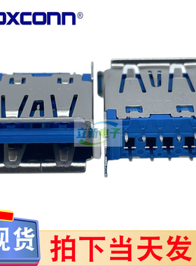 Foxconn/富士康 UEA0112C-4FH1-4H A母180度3.0立式卷边直针插座