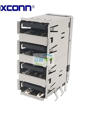 Foxconn/富士康 UAA114C-U4151-4H 黑色胶芯 四层USB3.0 A型母座