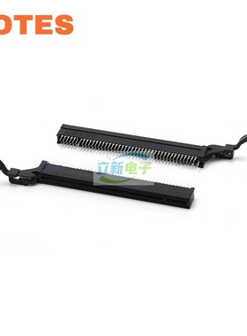 LOTES AAA-PCI-211连接器 PCIE显卡接口16X 164PIN 全黑色单边耳