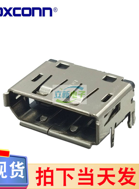Foxconn富士康3VD11201-H7A0-4H DispalyPort母座20P 90度DIP斜口
