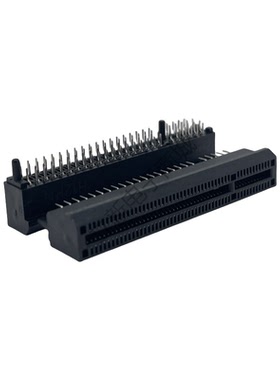 PCIE X8插槽闭口 台式机电脑主板98PIN黑色显卡槽 直插带定位柱