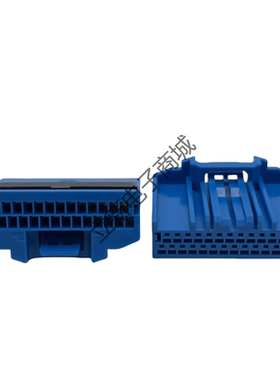 LOTES AAUS01CS0-028K01储能连接器汽车BMS线端母座塑料24PIN蓝色