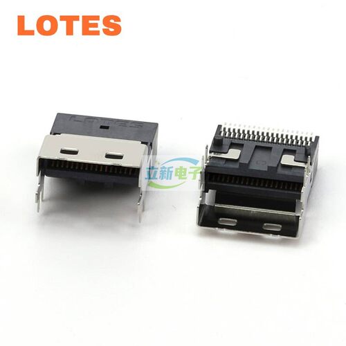 LOTES ASASS005 原厂连接器SFF-8654 4X卧式母座 SlimSAS 38PIN