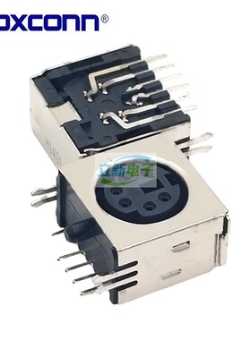 富士康原装 MH11063-B9B1-4F MINI DIN母座6P接口插座 PS2连接器
