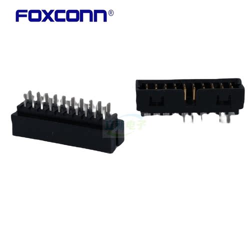 Foxconn富士康HL5410V 2*10 20PIN黑色简易牛角座2.0PICH 直针