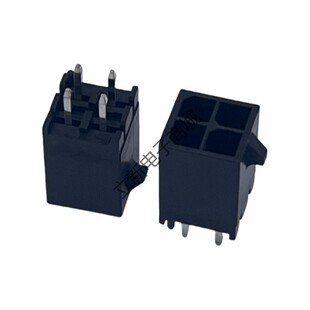 全新国产 ATX 4PIN 间距3.0MM 立式黑色 供电电源插座2*2P连接器
