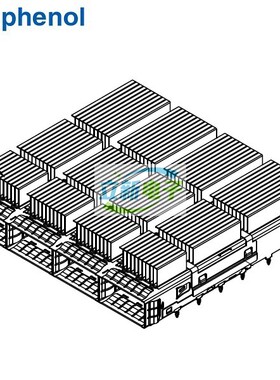 Amphenol 安费诺  UE36-C46200-05XXA QSFP-DD 1x4 Cage 散热片