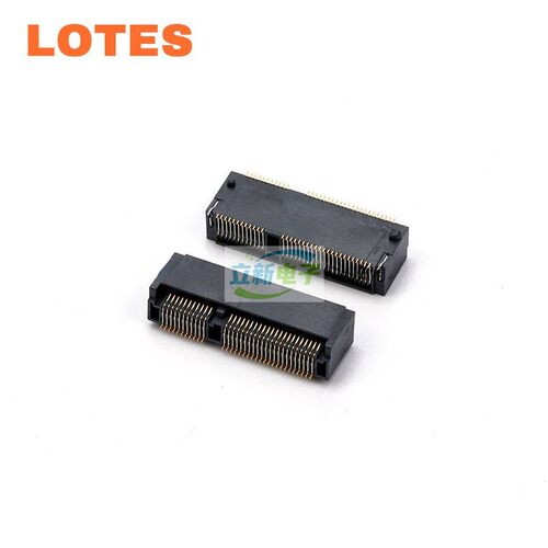 LOTES APCI0136 M.2无线网卡接口WLAN NGFF接口连接器H=4.8E-KEY.