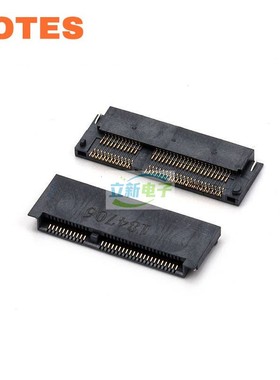 LOTES得意APCI0158 M.2固态硬盘接口 H=1.8 E-KEY 沉板型黑色UGFF